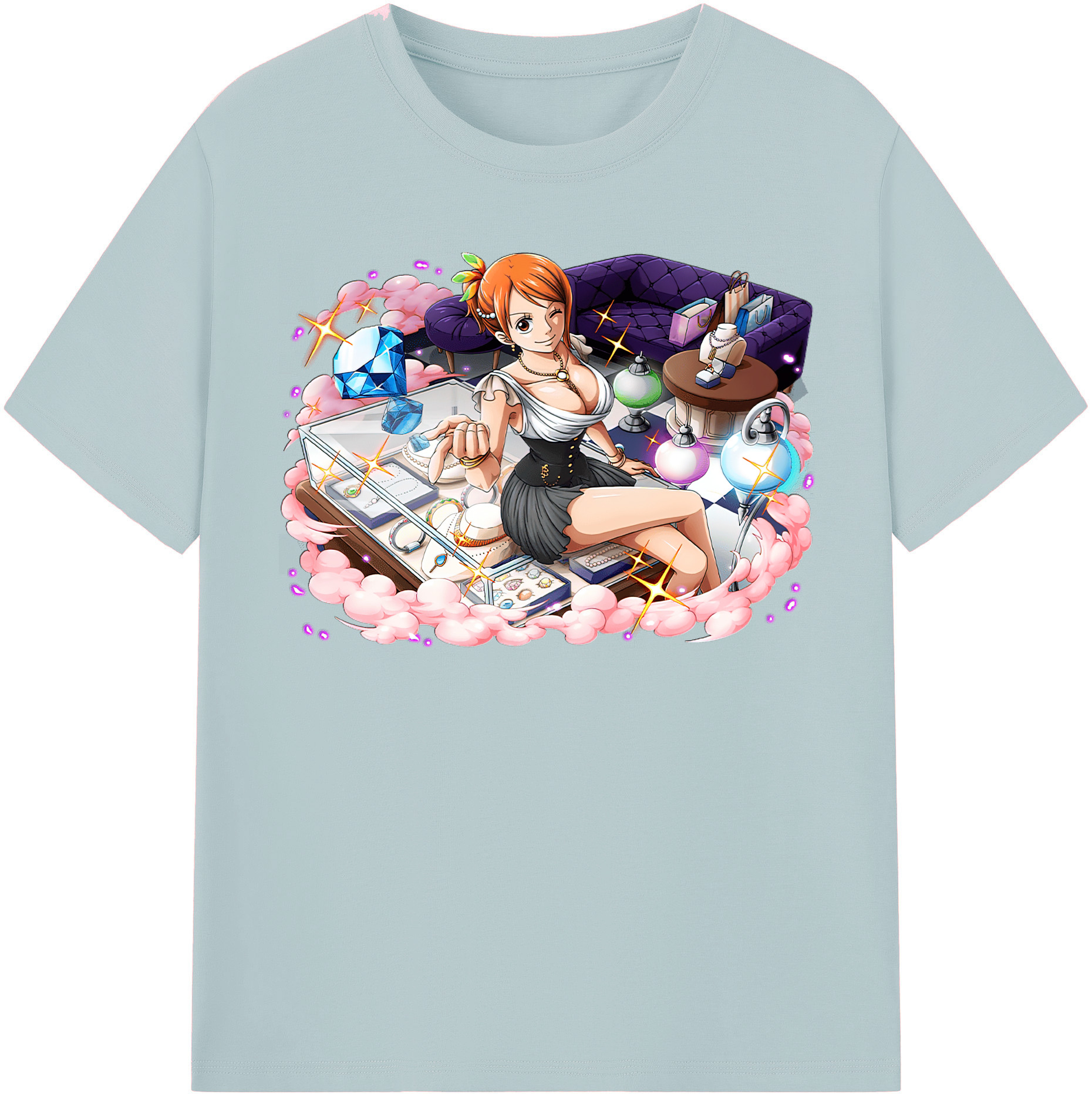 ワンピース ナミ ONE PIECE Nami 綿100％半袖Tシャツ（フロントプリント）